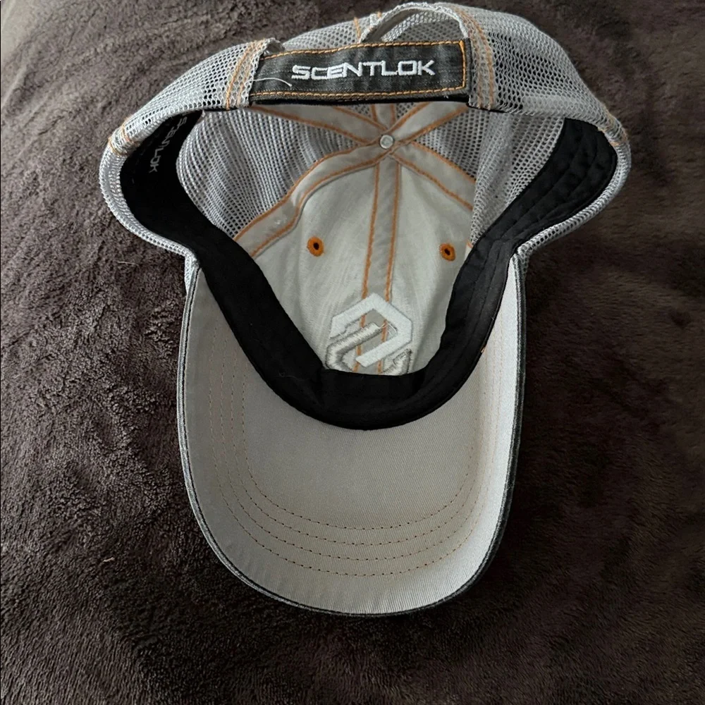 Scentlok Washed Logo Velcro Closure Hat Gray/Orange